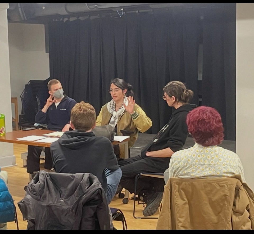 View of the speakers at the forum.